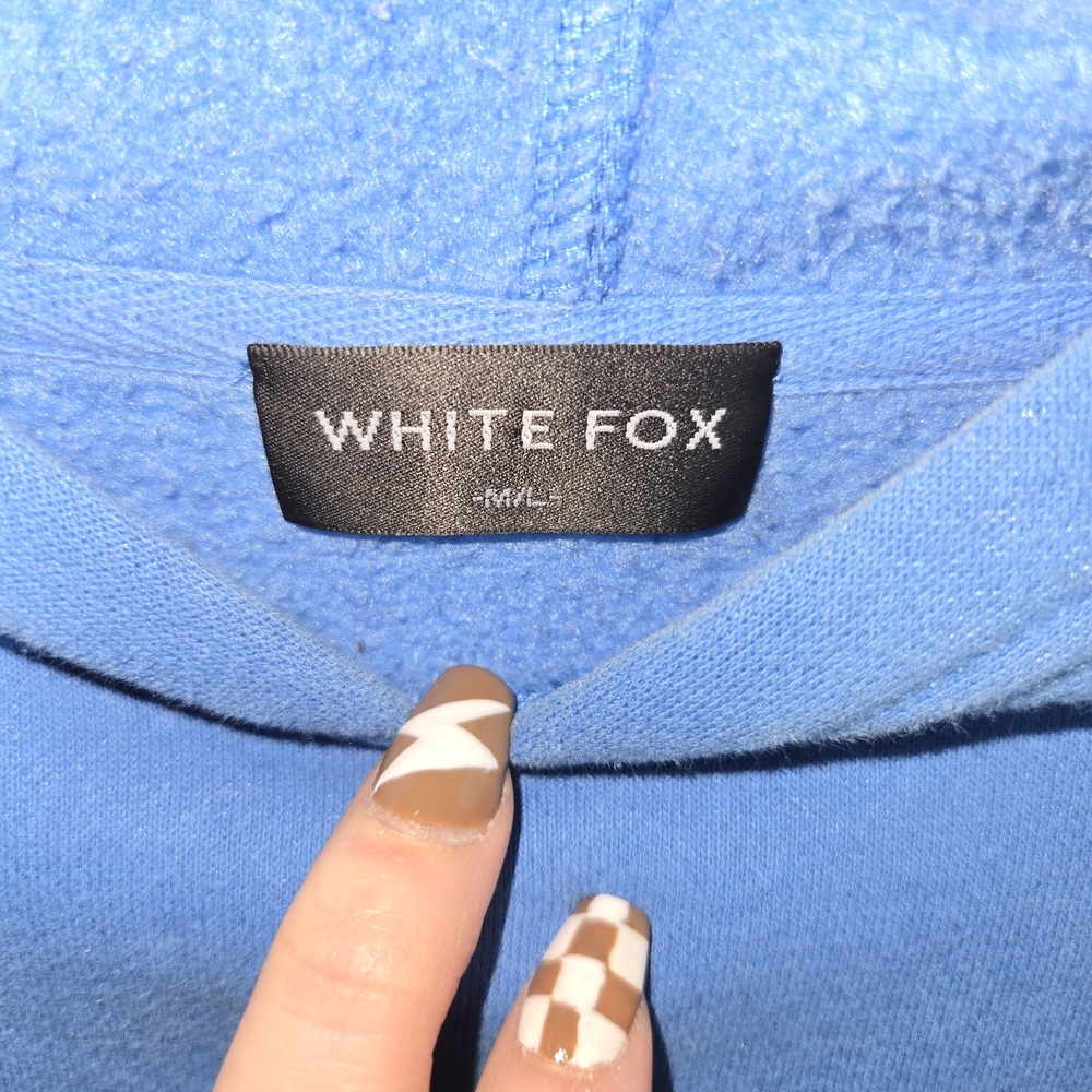 White Fox Boutique Blue Hoodie - Picture 3 of 3